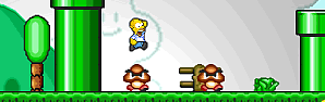 The Simpsons in Mario World